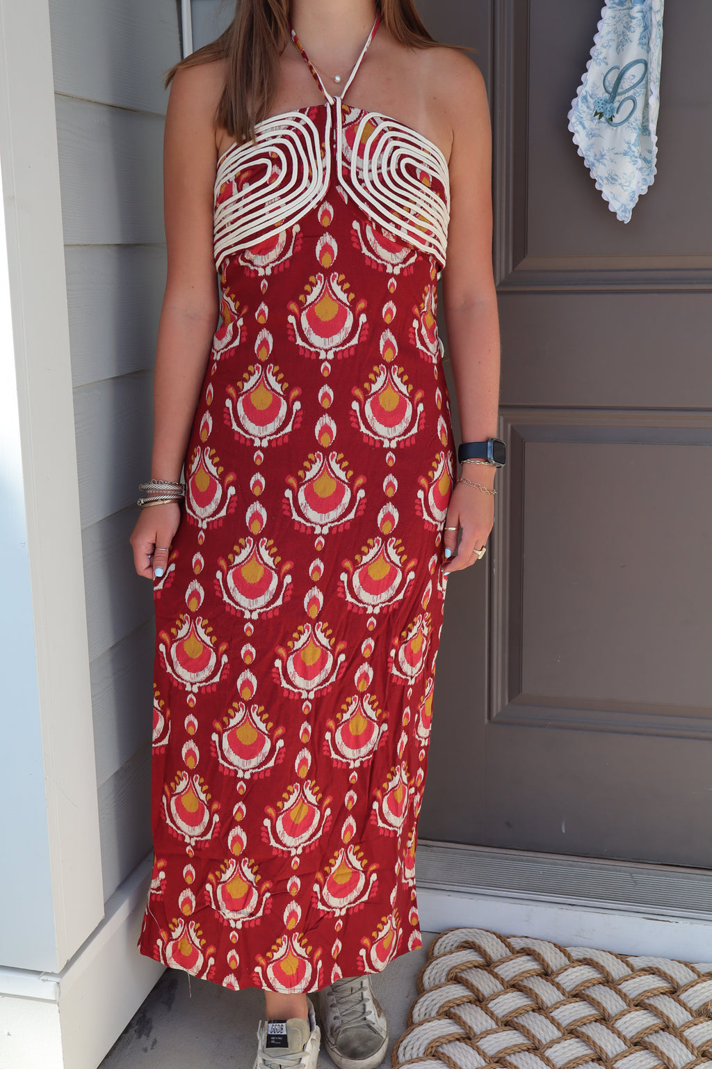 Mary Dress-burgundy