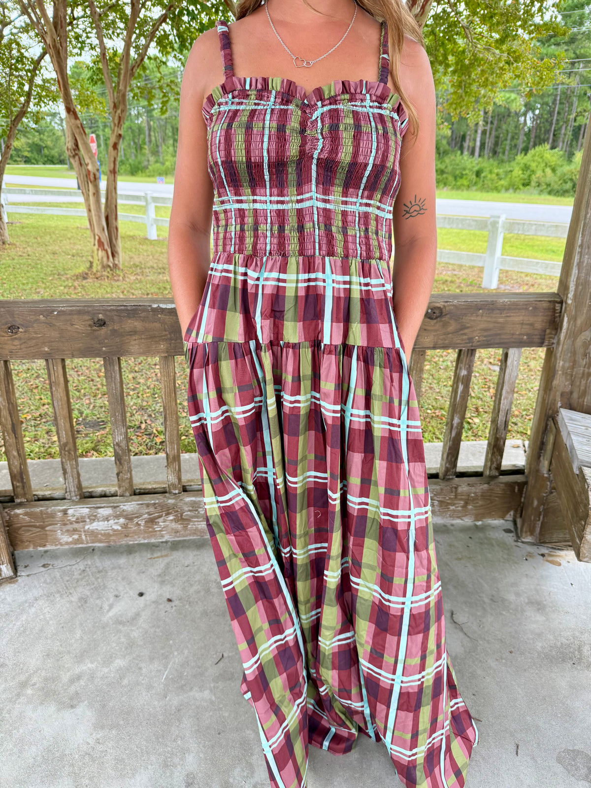 The Harvest Plaid-Maxi