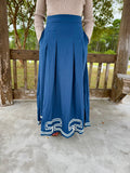 Blue Harvest Maxi Skirt-Navy