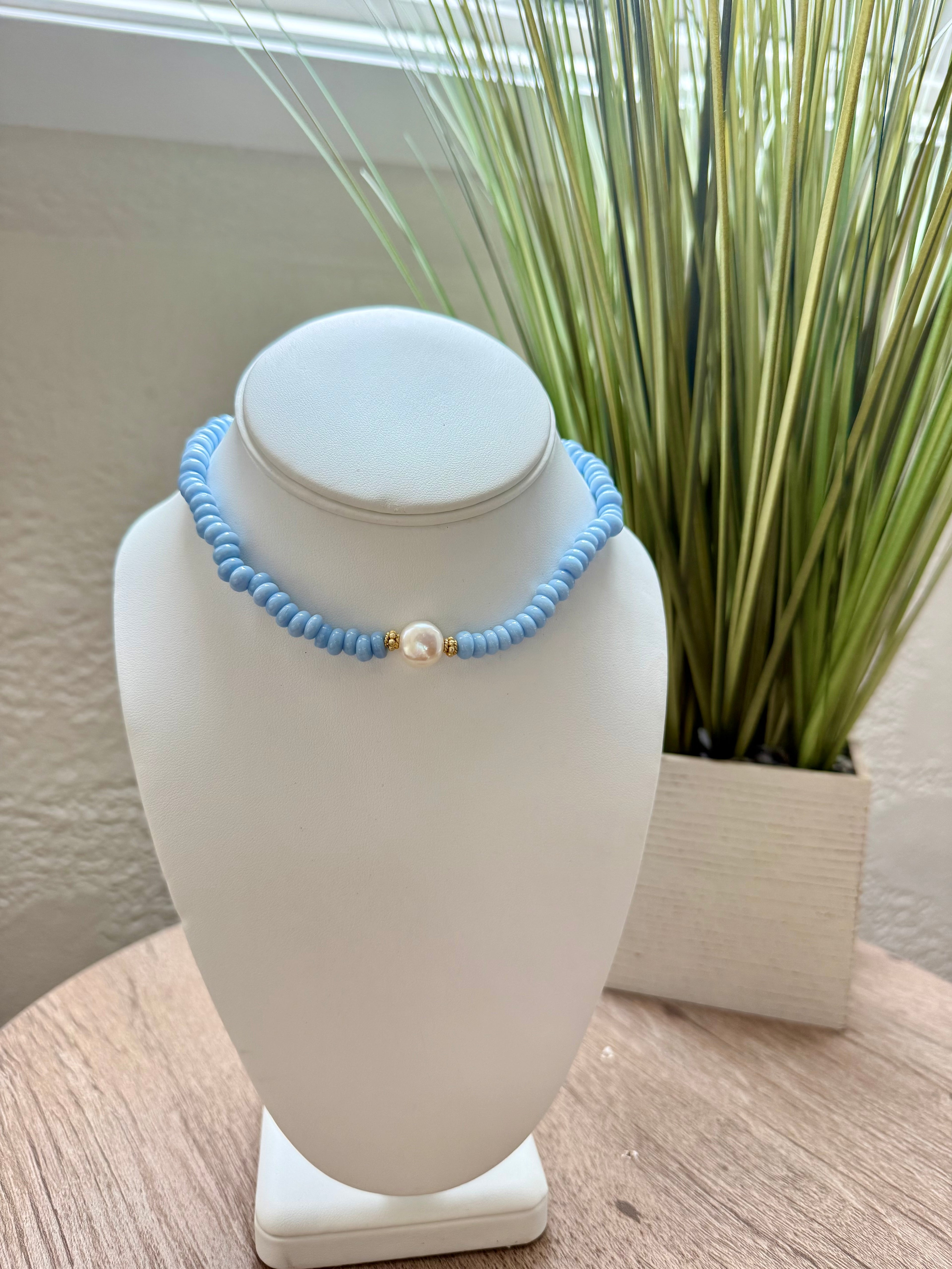 Pilar Necklace-Blue