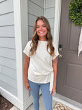 The Everyday Tie Top-Cream