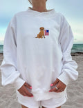 American Dog Mock neck-White