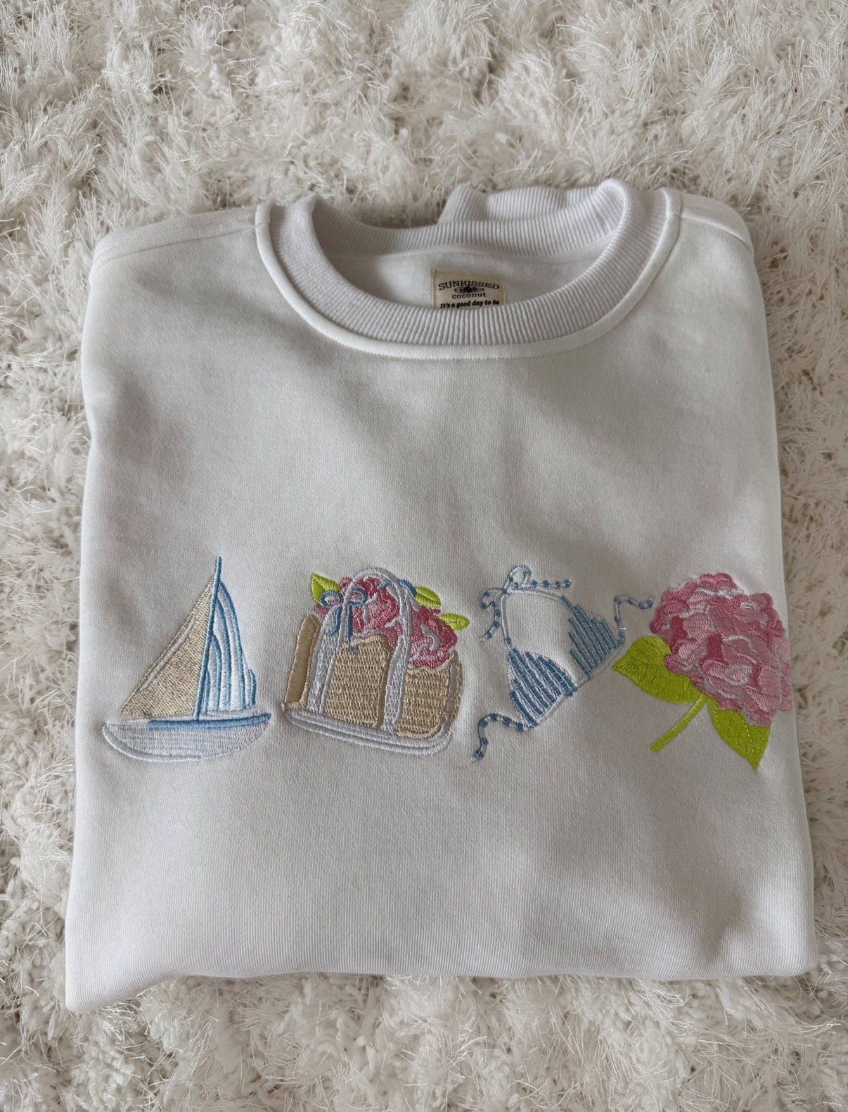 Cape Cod Summer Sweatshirt-White