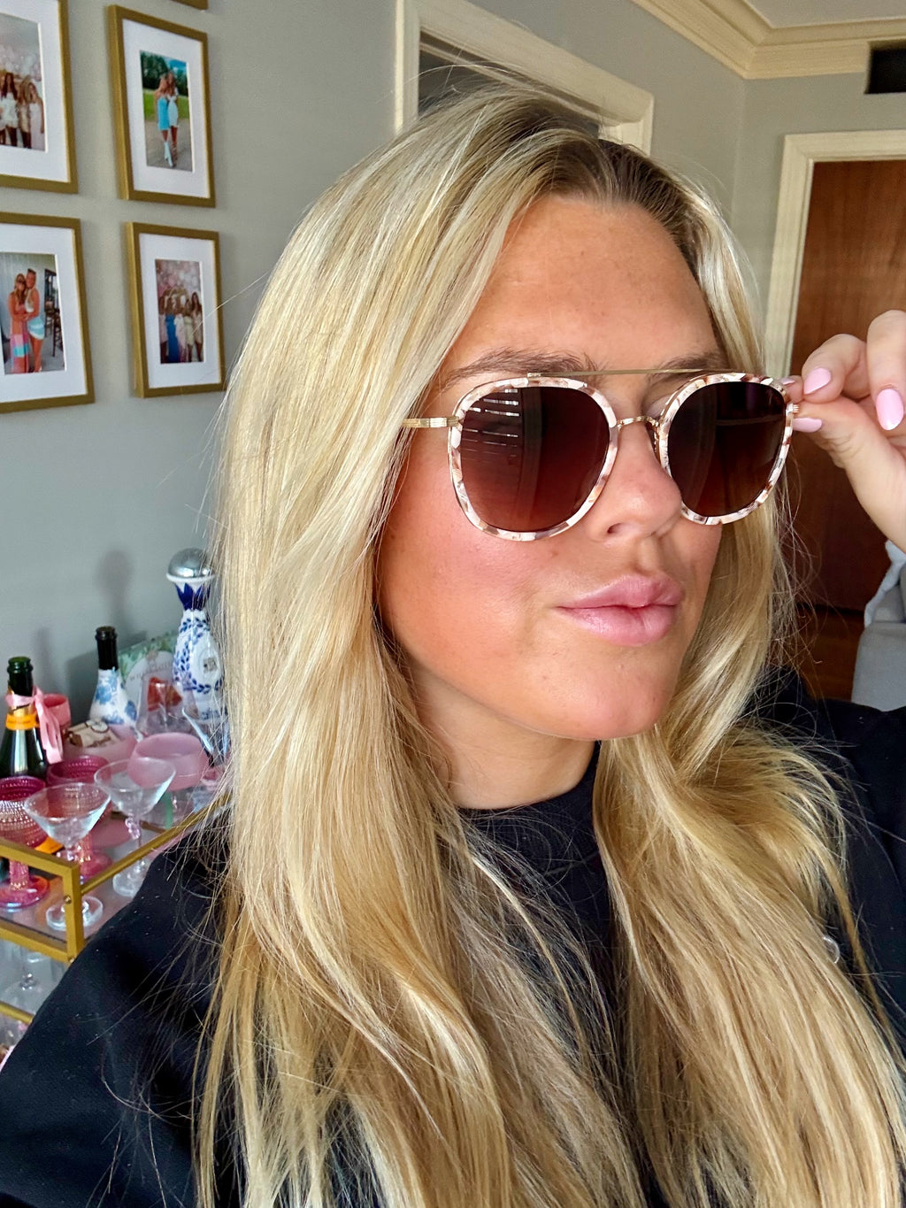 Freyrs Sunglasses-Pink Pearl