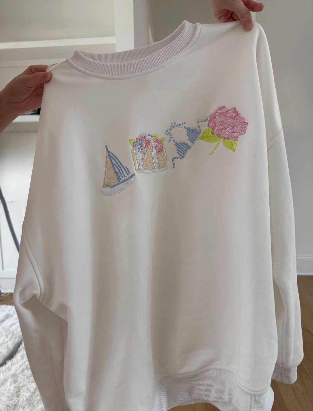 Cape Cod Summer Sweatshirt-White