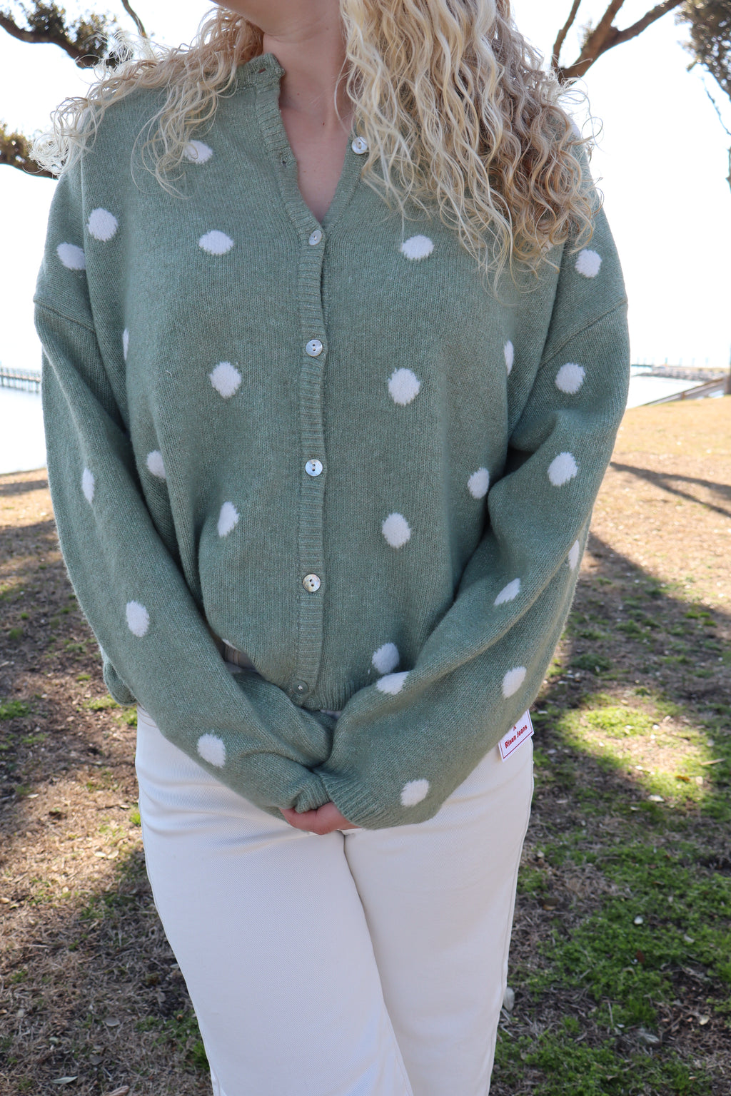 Sweet Pea Cardigan-Polka dot