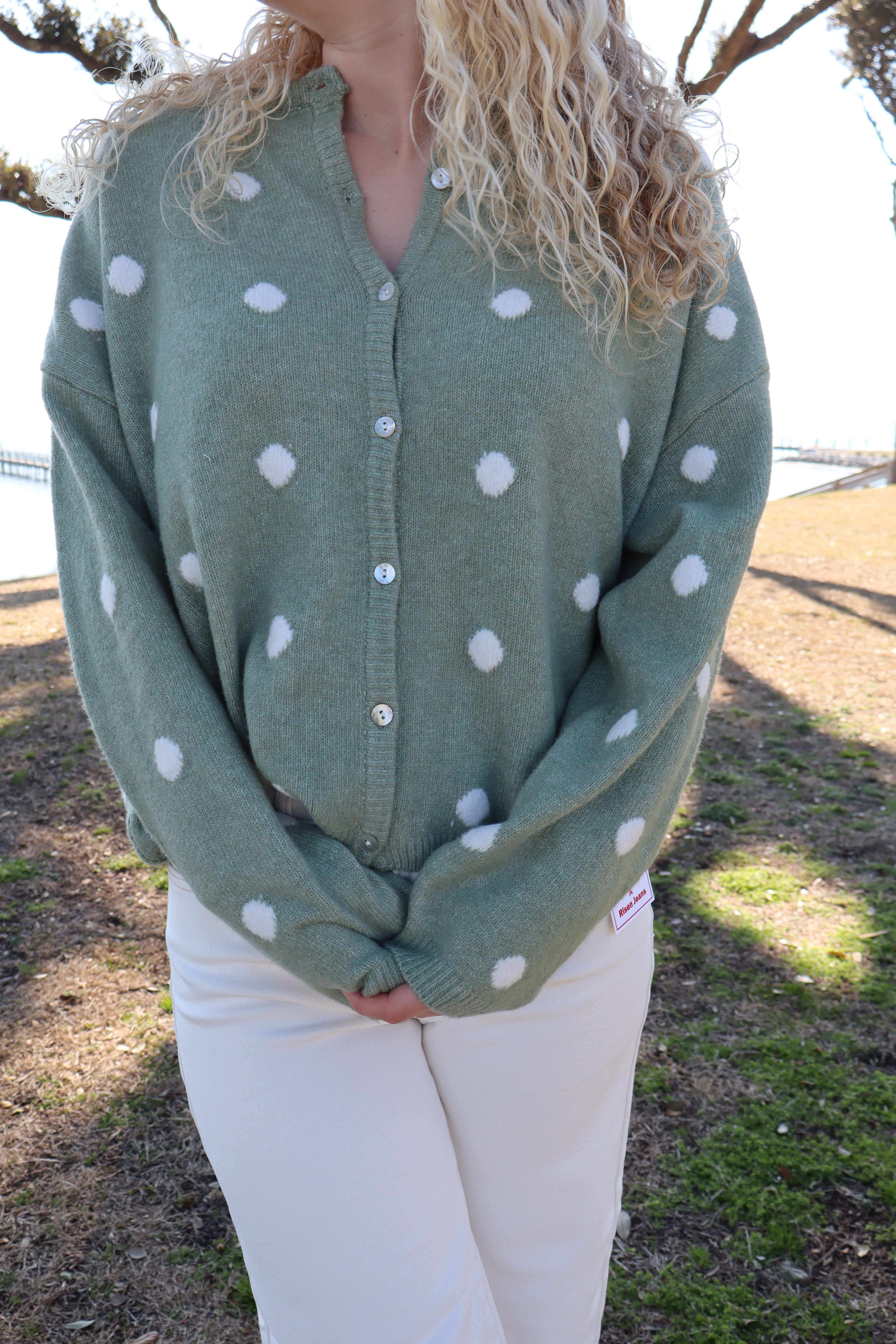 Sweet Pea Cardigan-Polka dot