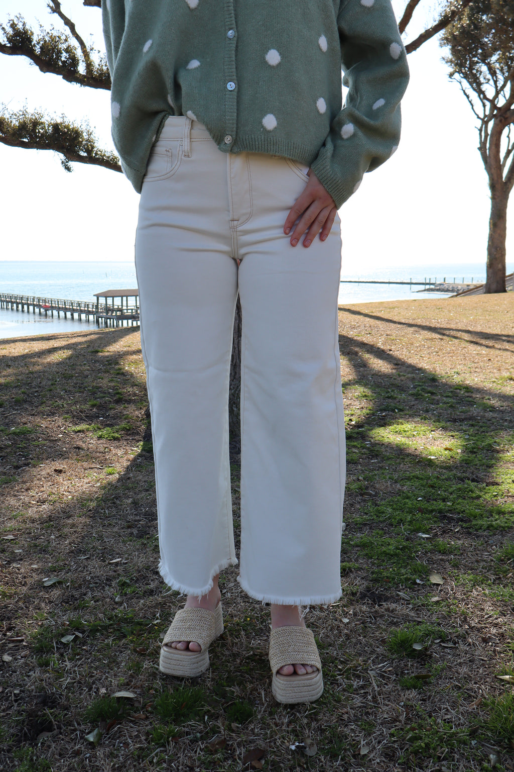 Ivory Coast Wide Leg Cropped Jeans