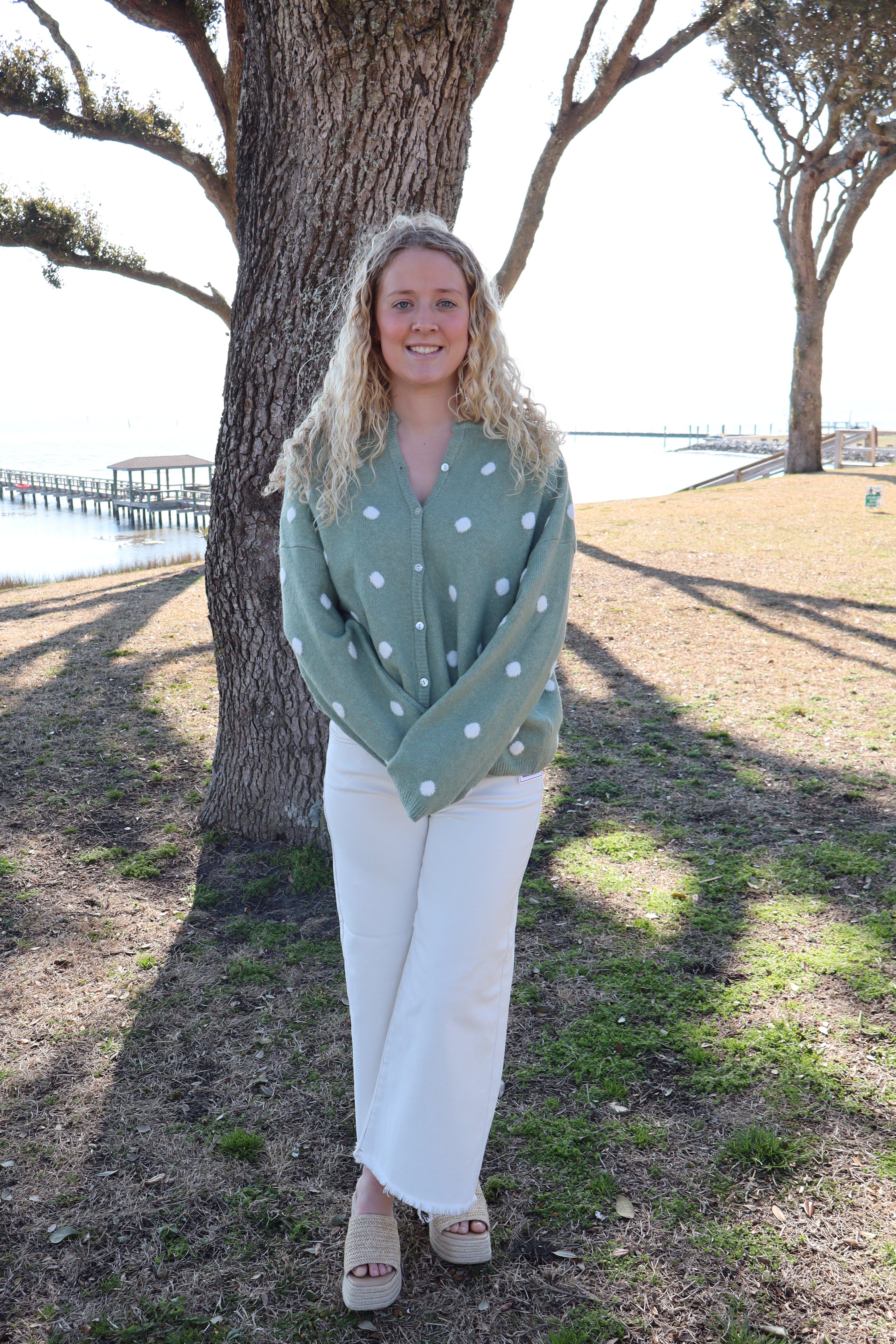 Sweet Pea Cardigan-Polka dot