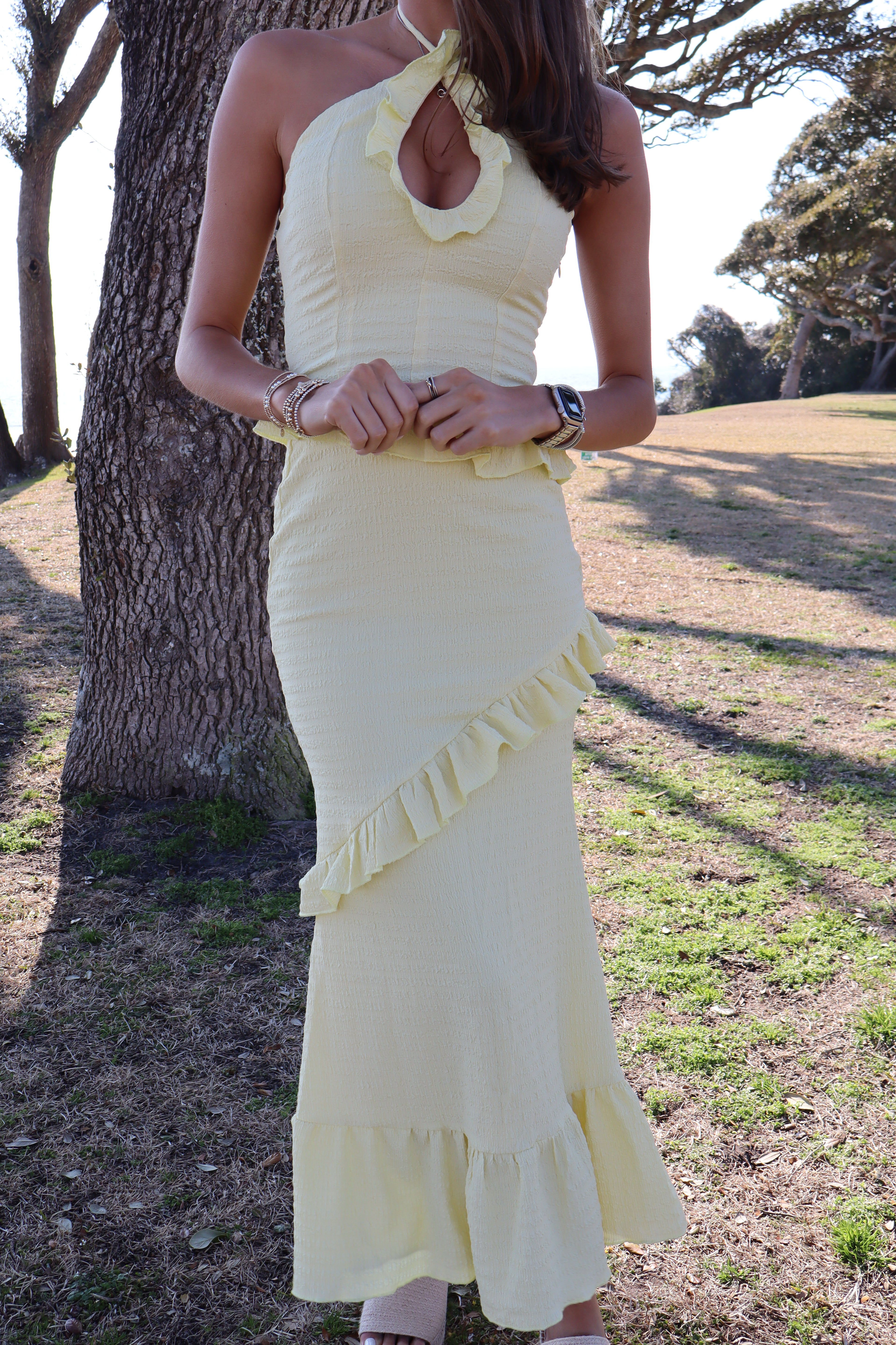 Golden Hour Maxi Dress-Lemon
