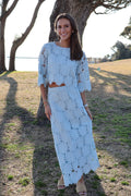 Something Blue Floral Lace Set- Baby Blue