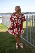 A Night in Rome Mini Dress-Red