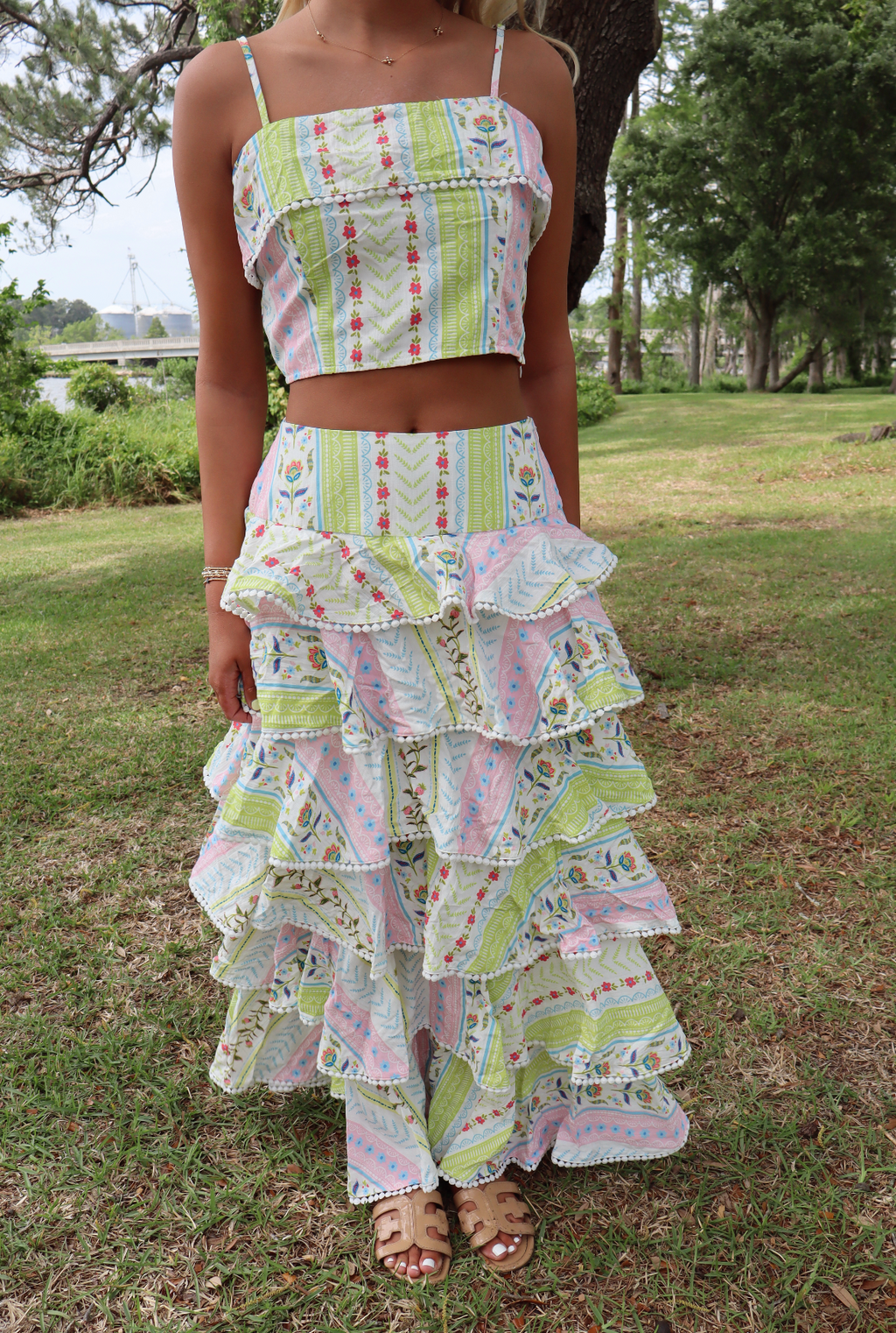 Vacay Mode Ruffle Set-Multi