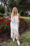 Pearl Petal Crochet Set-Ivory
