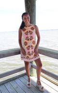 Seaside Mosaic Shift-Mini Dress