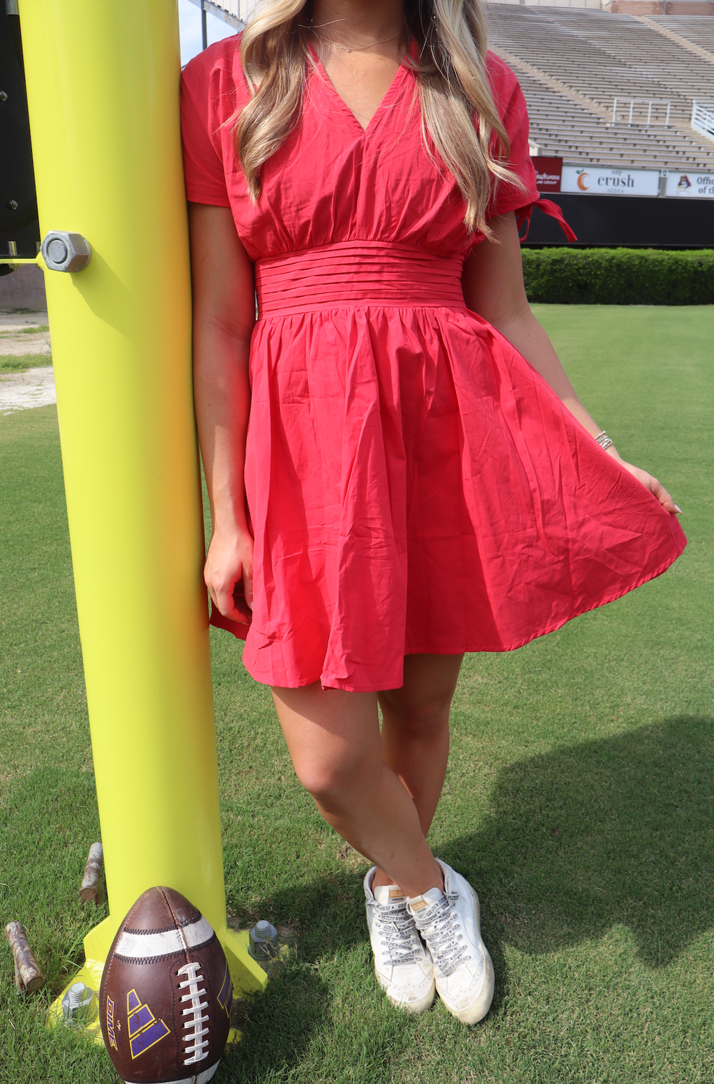 Wolfpack Ready Dress-Red