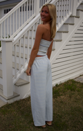 Shoreline Lounge Set-Light Blue Stripe