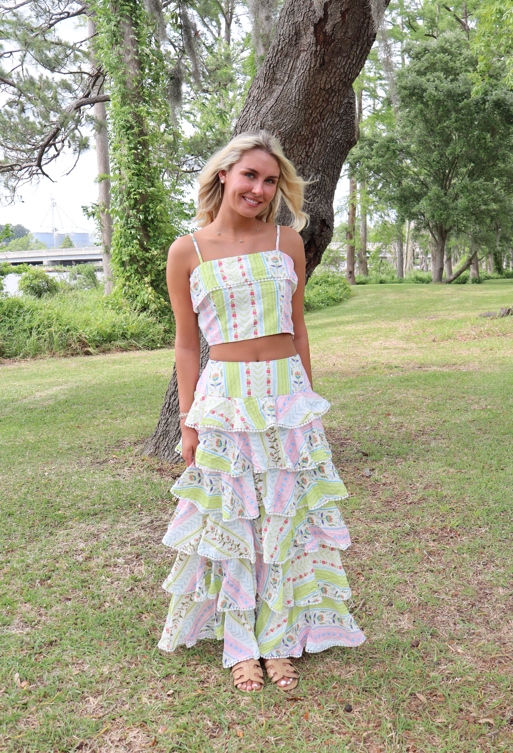 Vacay Mode Ruffle Set-Multi