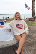 Party in the USA Sweater-Cream